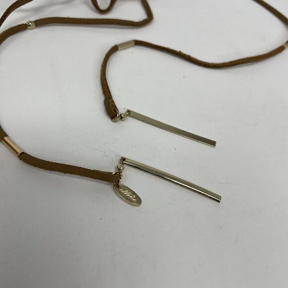 ETTIKA Womens Revolve Brown Leather Wrap Choker NEW Gold Accent Cords Fashion - Picture 6 of 8